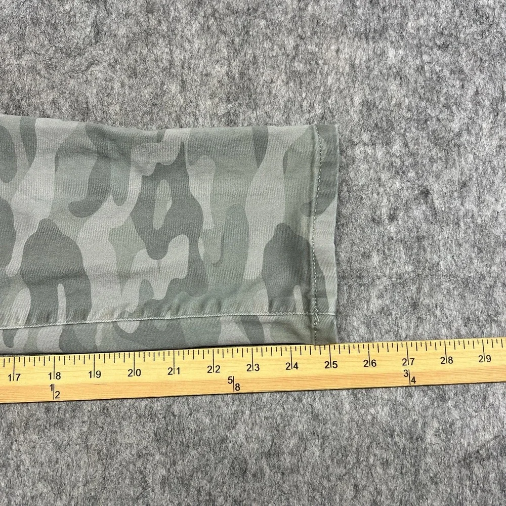 Democracy Ab Solution Jeans Womens 10 Green Camo Mid Rise Skinny Stretch 32x25 - Picture 14 of 16